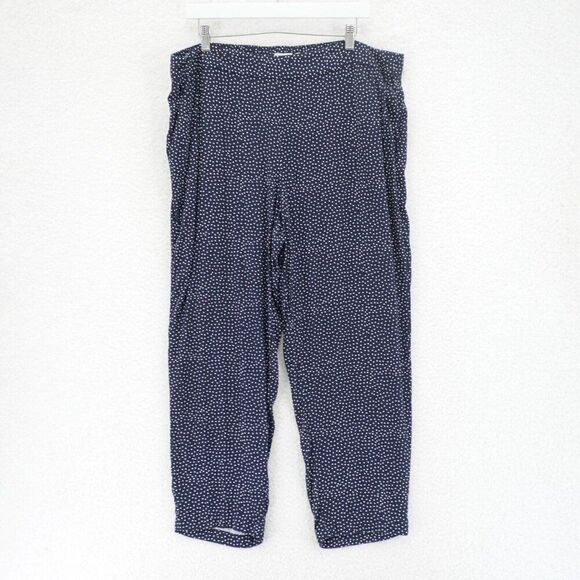 Ann Taylor Loft Blue Polka Dot High Rise Summer Pants XL 38 / 27 - Picture 1 of 6